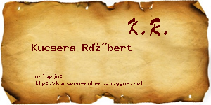 Kucsera Róbert névjegykártya